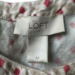 Loft Linen White Tan Coral Pattern Sleeveless Tank Top size Medium Photo 2