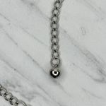 Open Back Geometric Silver Tone Metal Chain Link Belt One Size (OS) Photo 13