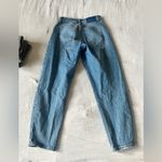 Abercrombie & Fitch Blue Straight Leg Jeans with Distressed Knees Photo 1