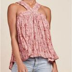 Jack by BB Dakota  Womens Sleeveless Lyla Halter‎ Top Rosette Pink Size Small NWT Photo 1