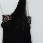 Alice + Olivia  Womens Silk One Shoulder Sequin‎ Lace Mini Dress Black HOCO Fairy Photo 1