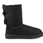 UGG  Black Suede Leather Women's Meilani Boots Bows 8 Photo 0