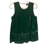 J.Crew Emerald Green Velvet Sleeveless Top, Sz 2 Photo 7