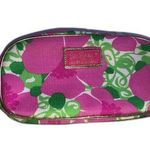 Lilly Pulitzer by Estee Lauder Pink Green Gold Floral Zip Makeup Cosmetic Bag Photo 0