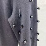 Outlander wool blend black beaded mock neck sweater dress vintage party cocktail Size M Photo 12