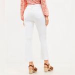 Loft High Rise Kick Crop Jeans in White Size 14 Photo 2