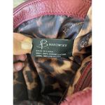 B Makowsky Red Leather Shoulder Bag Tote Hobo Purse Large Satchel Excellent Photo 7