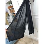 OAK + FORT Women's Black Wool Midi Wrap‎ Dress Size 40 Formal Photo 3