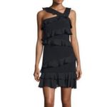 Cushnie et Ochs  bliss silk ruffle dress LBD sz 0 Photo 1