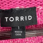 Torrid  Tweed Knit Button Up Cardigan Sweater Pink Marled Size 1X Photo 10