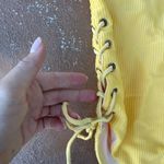 PacSun L.A. Hearts by  Ribbed Tie Up one price yellow SwimSuit sz xs / in great condition  Photo 2