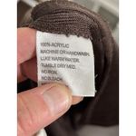 Misook Exclusively Womens Size M Open Front Brown White Trim Cardigan Business Photo 4