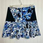 Parker blue floral mini skirt 26” waist P41 Photo 4
