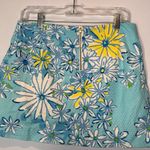 Lilly Pulitzer  Tate Skirt Breakwater Blue Daisy Floral Dance All Over Photo 4