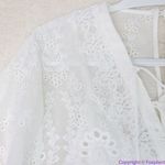 White House | Black Market NEW‎  Long-Sleeve White Eyelet Dress, S Photo 12
