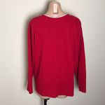 White Stag  Stockings Happy Holiday Sweater Top Red Photo 4