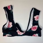 Cupshe Women's Black Pink Floral Bralette Bikini Swimsuit Top Size S Photo 3