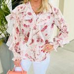 Andthewhy  Floral Ruffle Blouse Photo 0