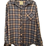 LA Hearts  Navy and Red Plaid Button Down Shirt Photo 0