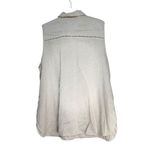 Chico's  Silver Metallic Linen Blend Sleeveless Collared Button Up Top 4 20 22 Photo 11