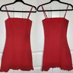 Storia Little Smocked Mini Dress in Rust Size Medium Photo 6