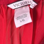 Victoria's Secret Victoria’s Secret Babydoll Dress Womens L Red Sexy Sheer Lace Lingerie Coquette Photo 4