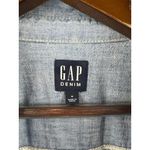Gap Women’s Medium Light Blue Denim Midi Short Sleeve Dress Photo 3