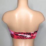 Volcom New.  red tropical print twist front bikini top. Photo 3
