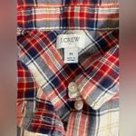 J.Crew  Red and White Button Down Shirt: Women’s Medium Photo 6