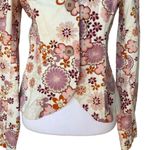 Stradivarius  Floral Front Button Double Breasted Blazer Jacket Womens Medium Photo 5