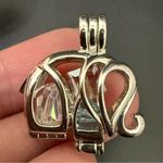 925 Sterling Silver Cage Elephant Pendant with Beads 6g. Photo 2