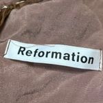 Reformation  Pyrenees Tan Velvet Velour Ruffle Sleeveless Slip Mini Tank Dress 8 Photo 4