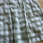 Princess Polly Gingham Pleated Checkered Mini Skirt in Sage Green/White - Size 2 Photo 2