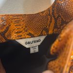 GRLFRND Romi Mini Dress in Orange Black Snake size small revolve Photo 7