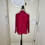 J.Crew NTM: Red & Navy Blue Bow Print Silk Blend Blouse Size 12 Photo 9