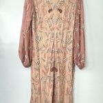 Mac Duggal  93755 Size 14 Floral Beaded Surplice V-Neck Long Balloon Sleeve Gown Photo 2