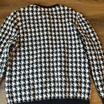 Vtg liola houndstooth cardigan button up long sleeve ladies wool Cotton size M White Size M Photo 9