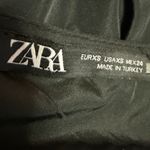 ZARA  Women's Black Puff Sleeve Surplice V-Neck Bow Peplum Blouse Top Size XS Photo 3