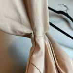 Princess Polly  Mini Dress Size 4 Lillie Puff Long Sleeve Beige Nude Tan Party Photo 6