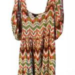 Ashley Stewart Women's Square Neck Printed Gauze Dress Size 18/20 Oversized Photo 2