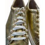 Stuart Weitzman Women’s Gold Shimmer Shoe/Sneakers Sz 9.5 SKU 5033 Photo 1
