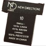 New Direction Dress Linen Blend Pleated Pintuck Tie Waist Dress Size 10 Photo 13