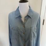 Caslon  Tencel Button Up Shirt Size Medium Photo 1