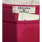Zenana Premium Womens Dress Size Medium‎ with Pockets Pink New Photo 3