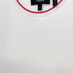 Theory  Lewie Silk Tank Top Ivory & Tomato Trim Size Small Photo 7