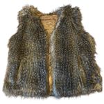 EXPRESS NWOT Faux Fur Vest Medium Brown Photo 0