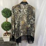 Buffalo David Bitton Buffalo Brown & Black Open Front Animal Print Swim Bathing suit Coverup XL Photo 1