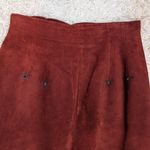 Vintage Pia Rucci Suede Beaded Embellished Maroon Skirt Suit Brown Photo 13