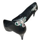 Pretty rhinestone butterfly shoe clips. So versatile. Black Size undefined Photo 4