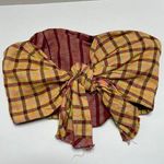 Free People Plaid Raw Hem Scarf Style Bandeau Tube Top Size Small Photo 0
